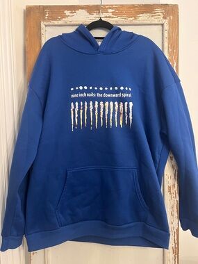 Nine Inch Nails Downward Spiral Blue Hoodie